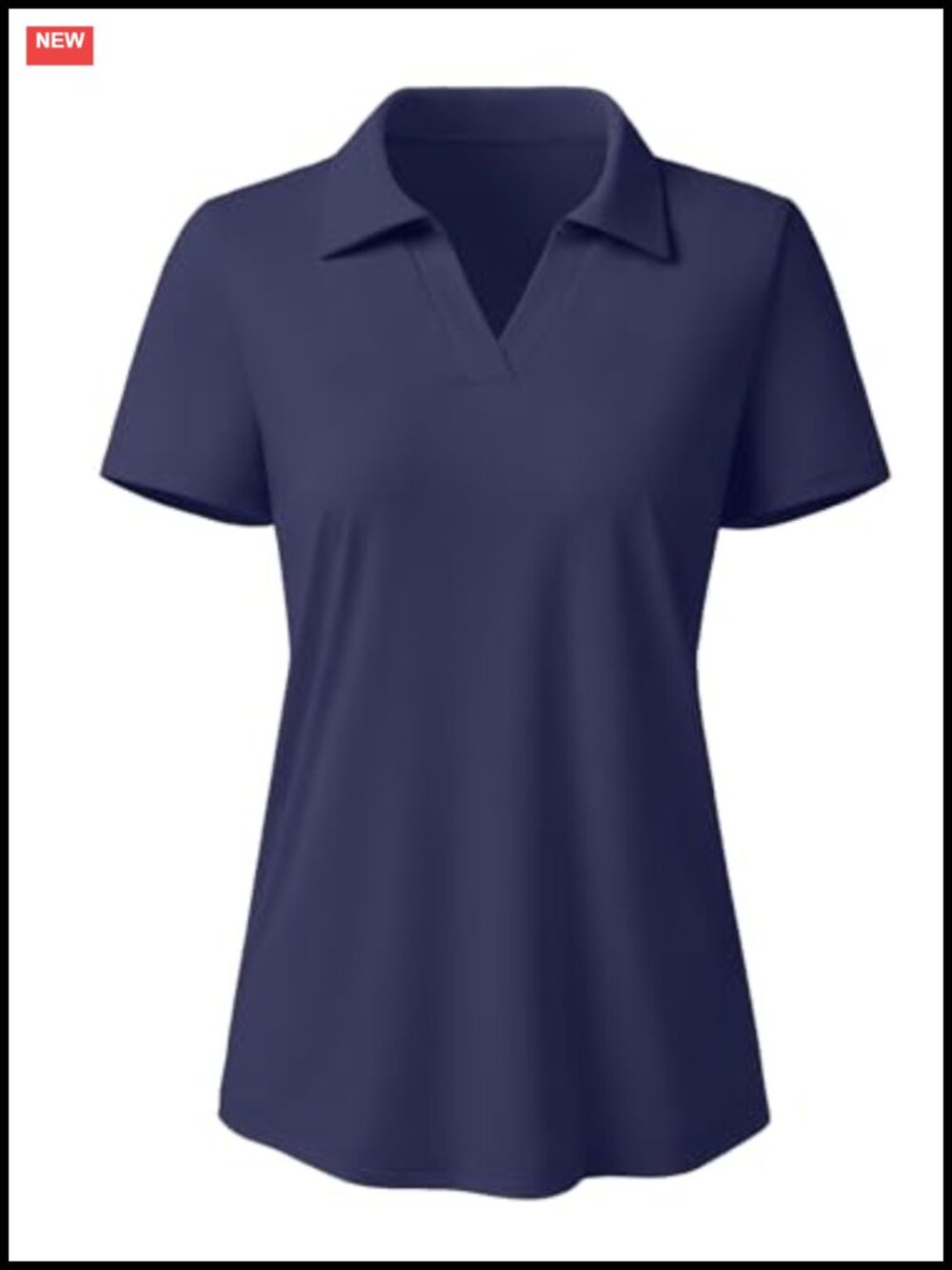Women's Golf Polo Shirt V-Neck Short Sleeve UV Protection UPF 50 4-Way Stretch